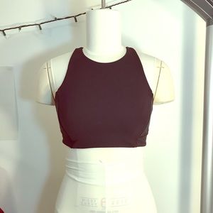 High neck lululemon bra top with cross straps.